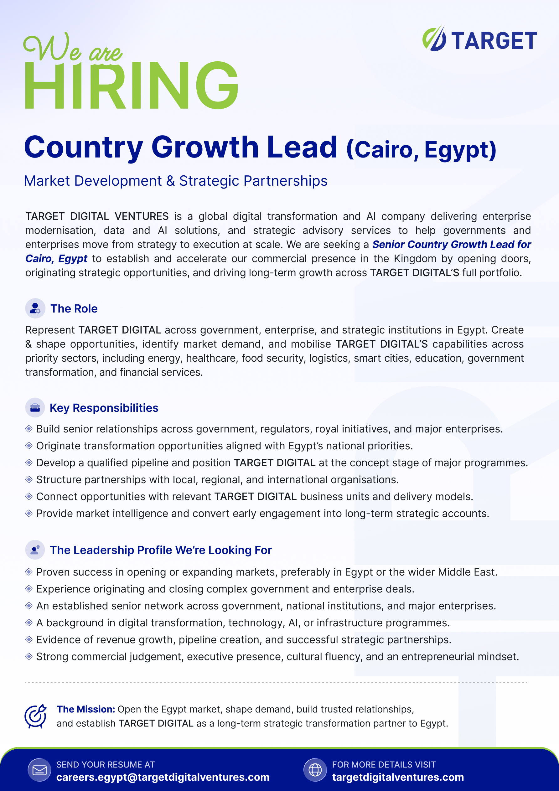 Country Growth Lead (Cairo, Egypt)