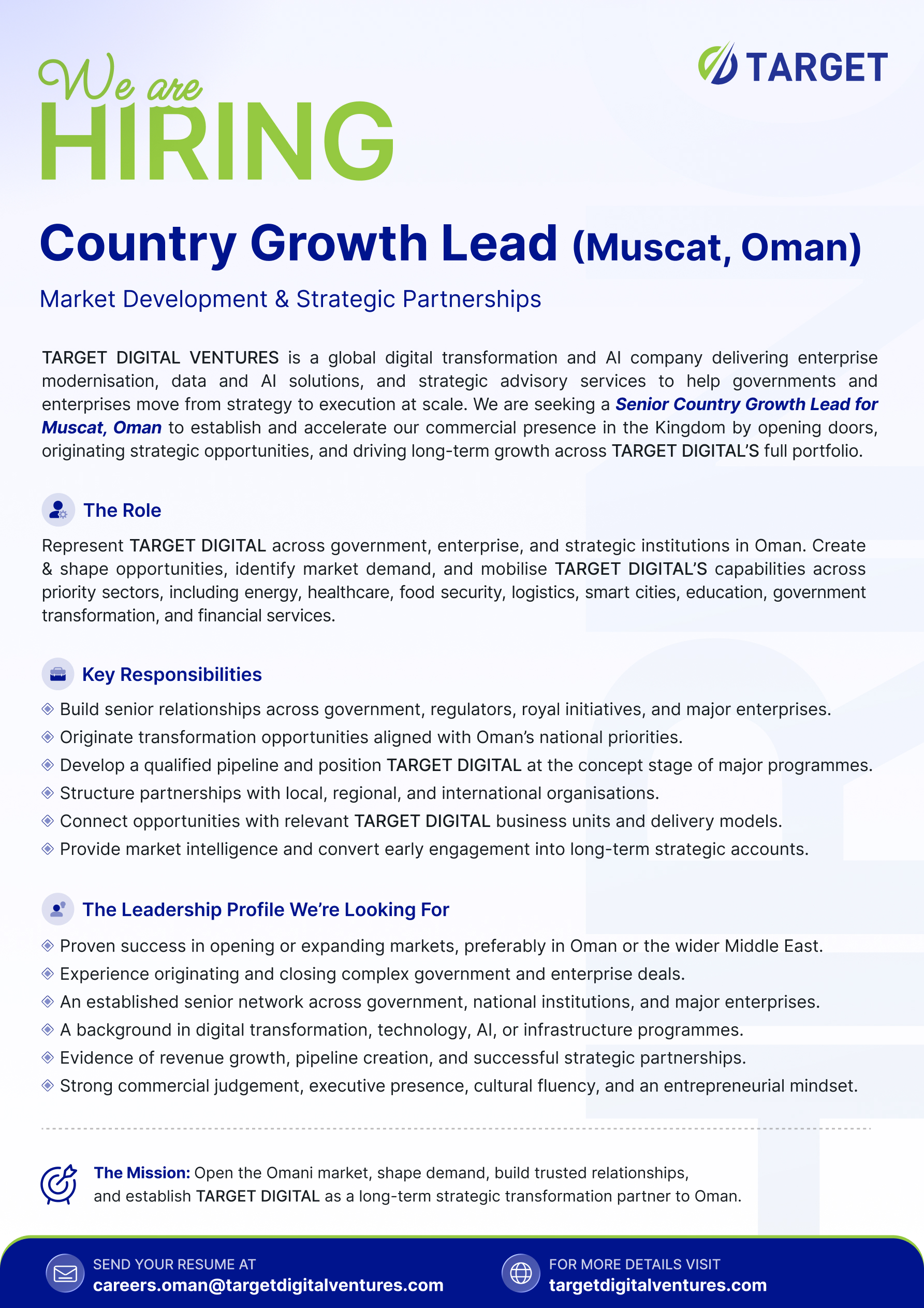 Country Growth Lead (Muscat, Oman)